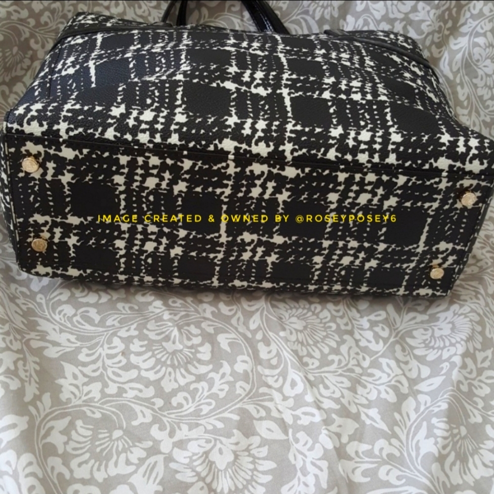 Kate Spade New Black & White Handbag with bow - Picture 4 of 8